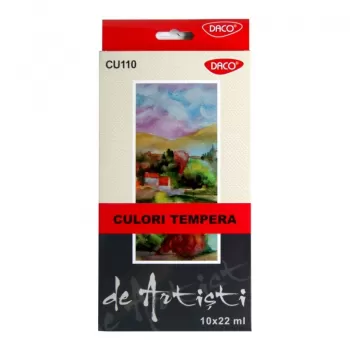 Culori tempera 10 culori 22 ml Artist DACO-1