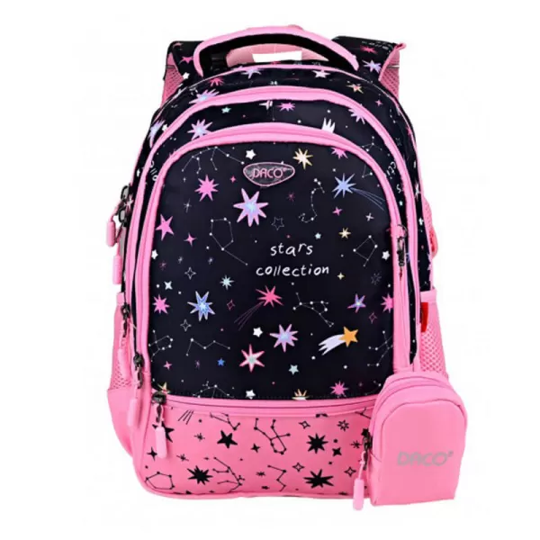 Ghiozdan fete clasa 0, Star collection, negru, 38 cm Daco GH3017-1-IMG-slider