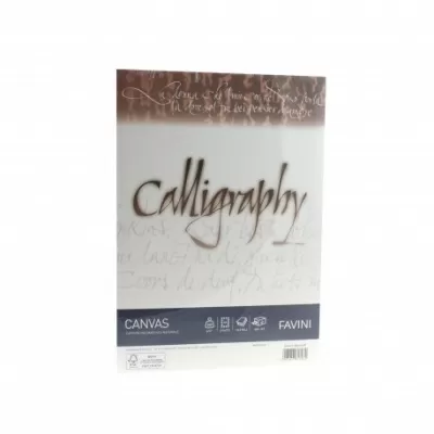 Hârtie caligrafică 200g/mp A4 50 coli ALB FAVINI CANVAS-img