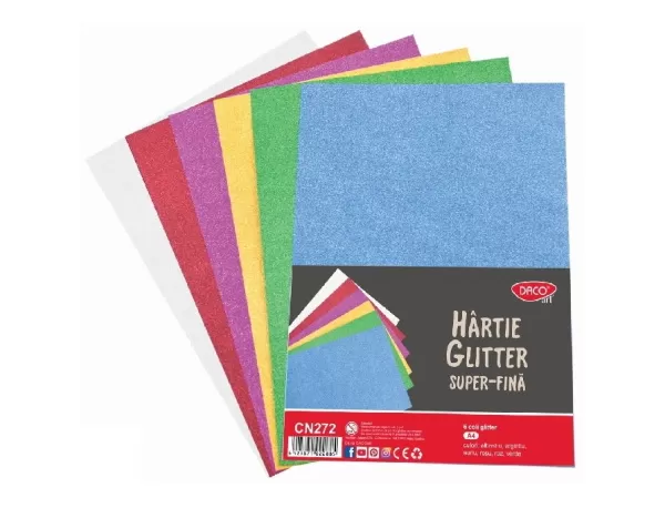 Hârtie glitter Super-Fină SET 6 DACO CN272-1-IMG-slider