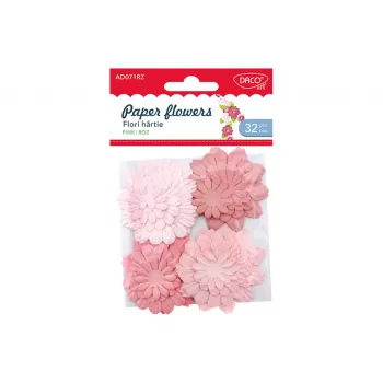 Flori de hartie roz - accesorii craft -  Daco AD071RZ-1