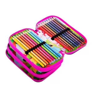 Penar echipat fete, 3 compartimente, 46 piese, imprimeu unicorn Basm Daco PE3005E-4-IMG-nav