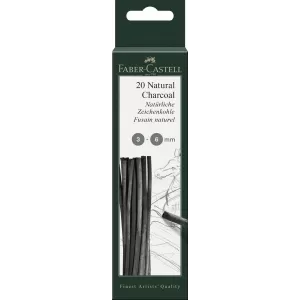 Cutie 20 buc carbune natural pitt monochrome 3-6mm Faber-Castell-1-IMG-nav