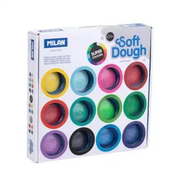 Plastilina usoara 16 culori, 30gr/culoare Milan-1