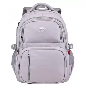 Ghiozdan liceu 5 compartimente, gri, 48 cm Daco GH579GR-1
