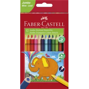 Creioane colorate triunghiulare jumbo 12 culori Faber-Castell-1-IMG-nav