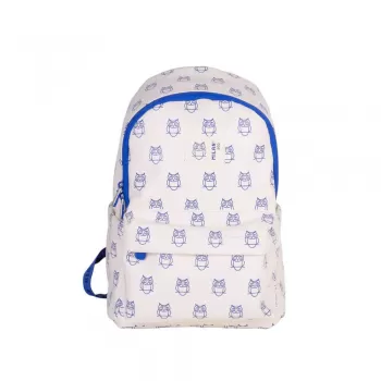 Ghiozdan gradinita, crem, imprimeu bufnita, 33 cm Milan-1