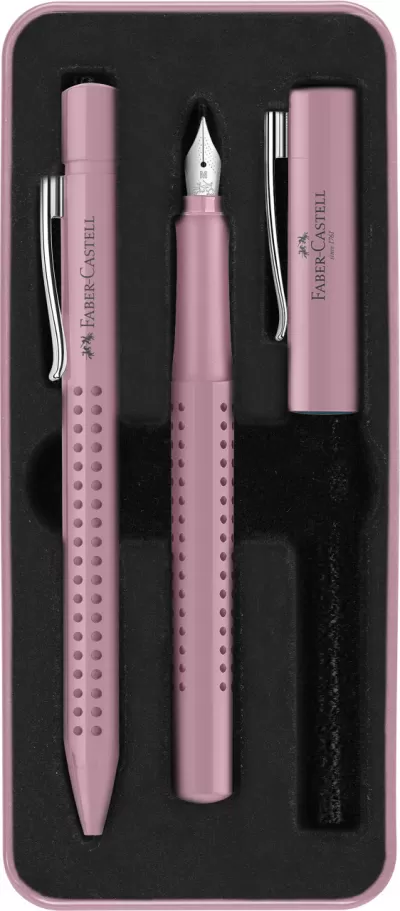 Set stilou si pix roz, Grip 2010 Rose Faber-Castell-img