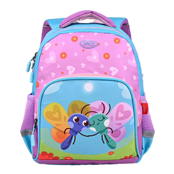 Rucsac gradinita fete, roz-bleu imprimeu fluturasi, 33 cm Daco GH252-1-IMG-slider