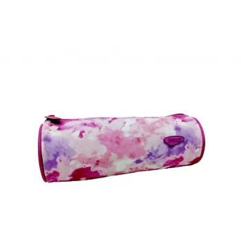 Penar fete liceu, 1 fermoar, roz imprimeu abstract Daco PE691-1