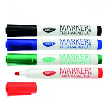 Marker pentru tabla magnetica set 4 culori DACO-2