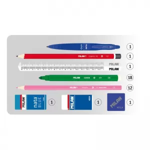 Penar cu 2 compartimente echipat, 36 piese, albastru, Milan 1264DY-2-IMG-nav