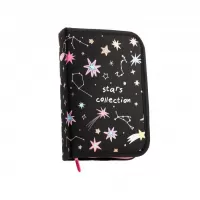 Penar negru cu 2 extensii, neechipat, imprimeu Star Collection Daco PE1961-2-IMG-slider-mobile