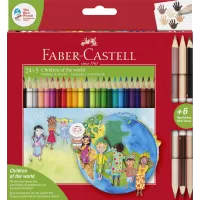Creioane colorate 24+3 culori children of the world Faber-Castell-1-IMG-slider-mobile