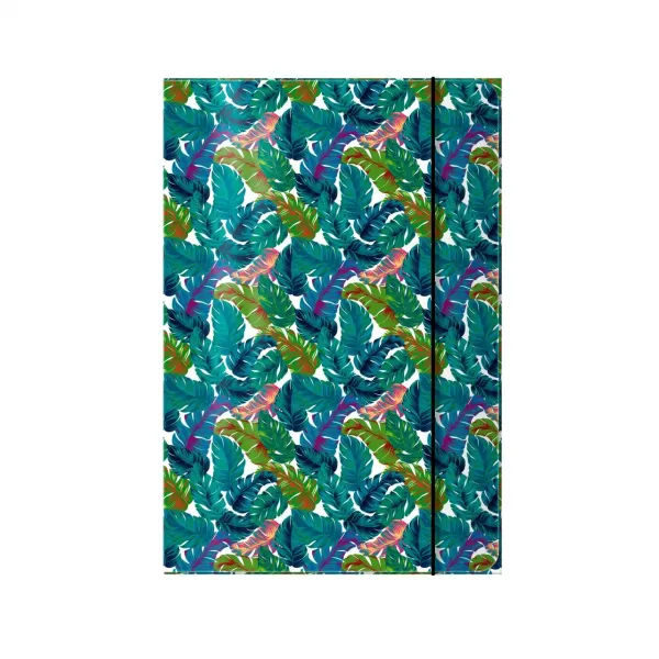 Mapa din carton laminat cu elastic, Tropical Leaves-1-IMG-slider