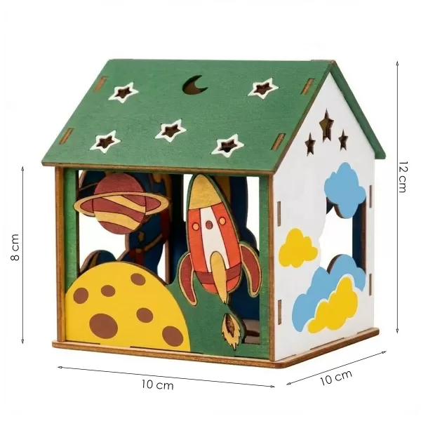Set creativ copii - casuta spatiala, lemn Daco SC095-2-IMG-slider