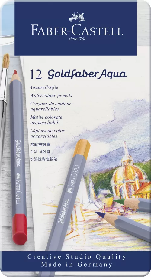 20-Creioane-colorate-aquarelle-12-culori-goldfaber-cut.-Metal-faber
