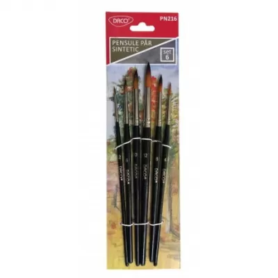 Pensula set 6 par sintetic rotund DACO PN216-img