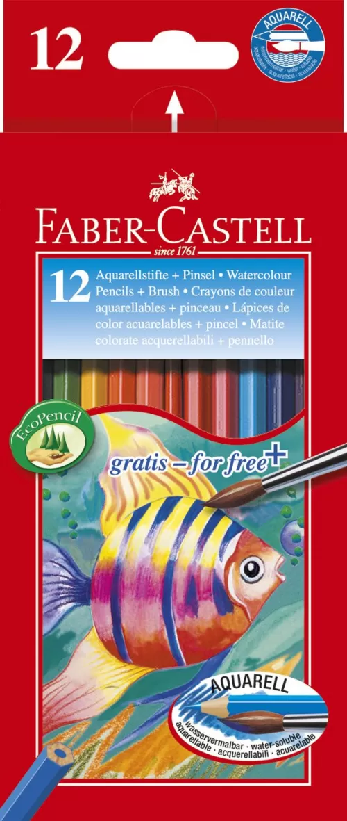 1-Creioane-colorate-acuarela-12-buc-+-pensula-Faber~Castell