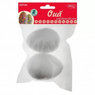Accesorii craft - AD144 Oua polistiren 80 mm DACO-img