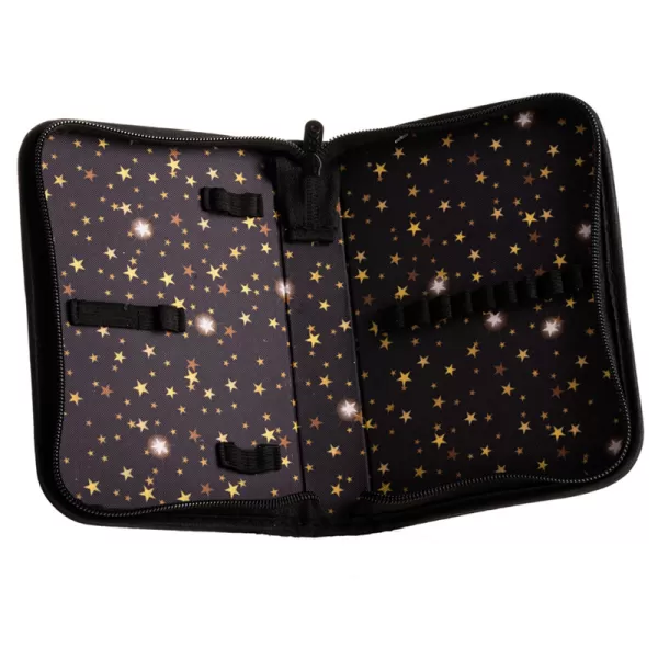 Penar neechipat cu 1 fermoar, negru, imprimeu stelute aurii Daco PE118-2-IMG-slider
