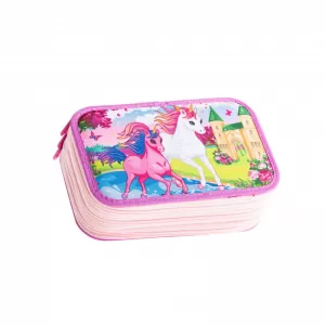 Penar fete cu 3 fermoare, echipat cu 46 piese, Unicorns Daco PE3021E-2-IMG-nav