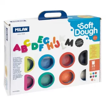 Plastilina 8 culori x 59 gr, plus forme Lots of Letters Milan-1
