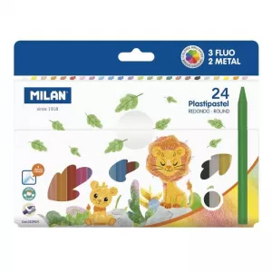 Creioane cerate, corp rotund, 24 culori  Milan-1-IMG-nav