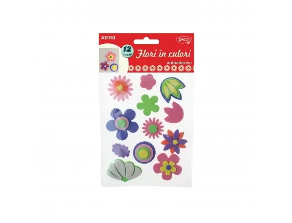 Accesorii craft - AD193 Flori în culori spumă autoadezivă DACO-1-IMG-slider
