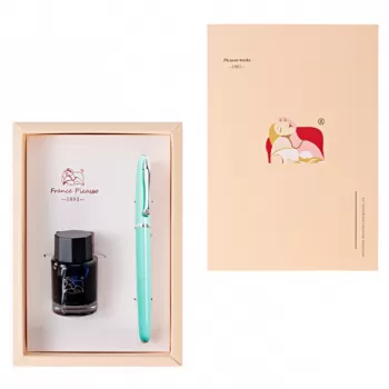 Stilou Picasso metalic verde cu calimara 656V-1
