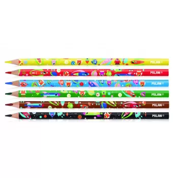 Creione colorate set 6, corp printat Super Heroes Milan-2