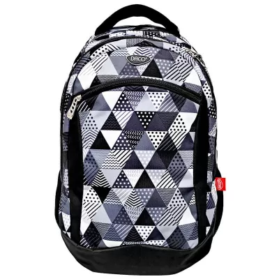 Ghiozdan scoala imprimeu abstract Black & White, 46 cm Daco GH4619-img