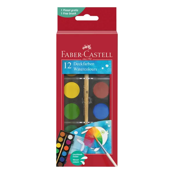 Acuarele 12 culori tip pastila 24 mm, pensula inclusa Faber-Castell-2-IMG-slider