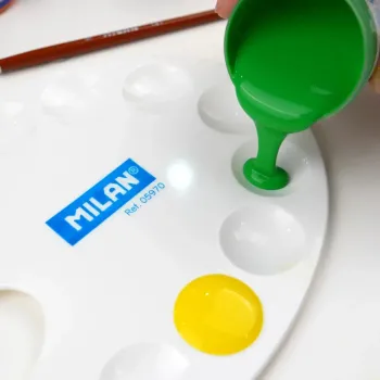 Paleta pictura Milan din plastic alb-2