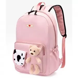 Ghiozdan fete ciclu primar, roz Plush Pigna-1-IMG-nav