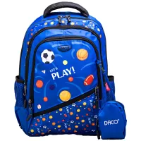 Ghiozdan şcolar băieţi, imprimeu mingi Let’s Play, clasa pregătitoare, 38 cm Daco GH381-1-IMG-slider-mobile