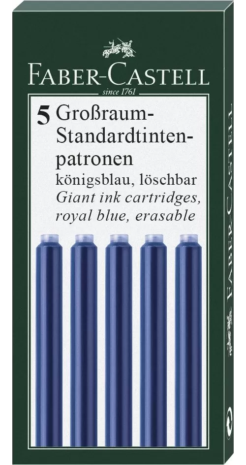 48-Cartuse-cerneala-mari-albastre-5-buc^cutie-Faber~Castell
