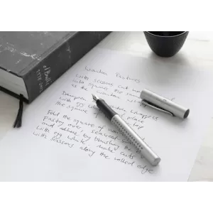 Stilou Faber-Castell Grip 2011 argintiu, penita M-3-IMG-nav