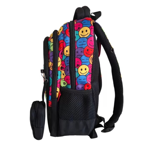 Ghiozdan clasa 0, negru imprimeu Emoji, 38 cm Daco GH3016-4-IMG-slider