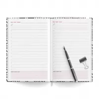 Agenda A5 nedatata, 208 pagini, Black & White-2-IMG-slider-mobile