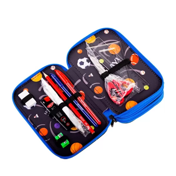 Penar echipat baieti, 3 compartimente, 46 piese, imprimeu Let's play Daco PE3002E-2-IMG-slider