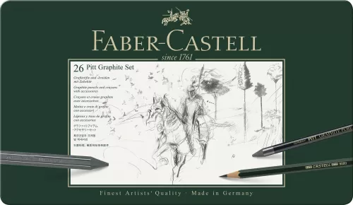 7-Set-pitt-monochrome-grafit-26-buc-Faber~Castell