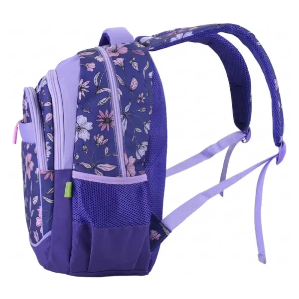 Ghiozdan scoala mov, clasele 5-8, imprimeu floral Ecada 61441-2-IMG-slider