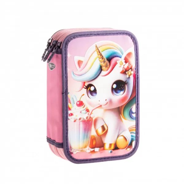 Penar 3 compartimente fete neechipat, unicorn Daco PE3024-1-IMG-slider