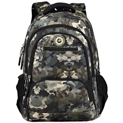Ghiozdan scoala verde, imprimeu camuflaj, 46 cm Ecada 61487-img