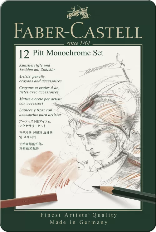 22-Set-pitt-monochrome-12-buc-nou-Faber~Castell