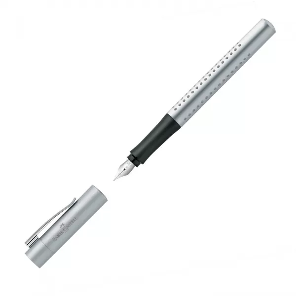 Stilou Faber-Castell grip 2011 argintiu, penita F -2-IMG-slider