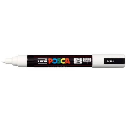 19-Posca-marker-UNI-alb_-varf-mediu-1.8~2.5-mm-PC~5M