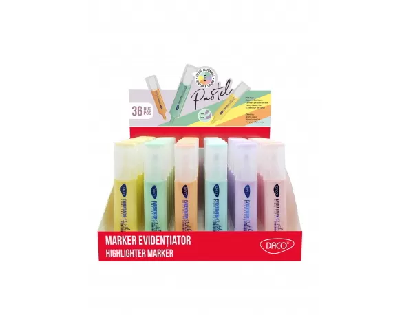 Display marker evidenţiator pastel DACO 36 BUC-1-IMG-slider