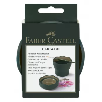 Pahar pictura pliabil, Clik&Go verde, Faber-Castell-2